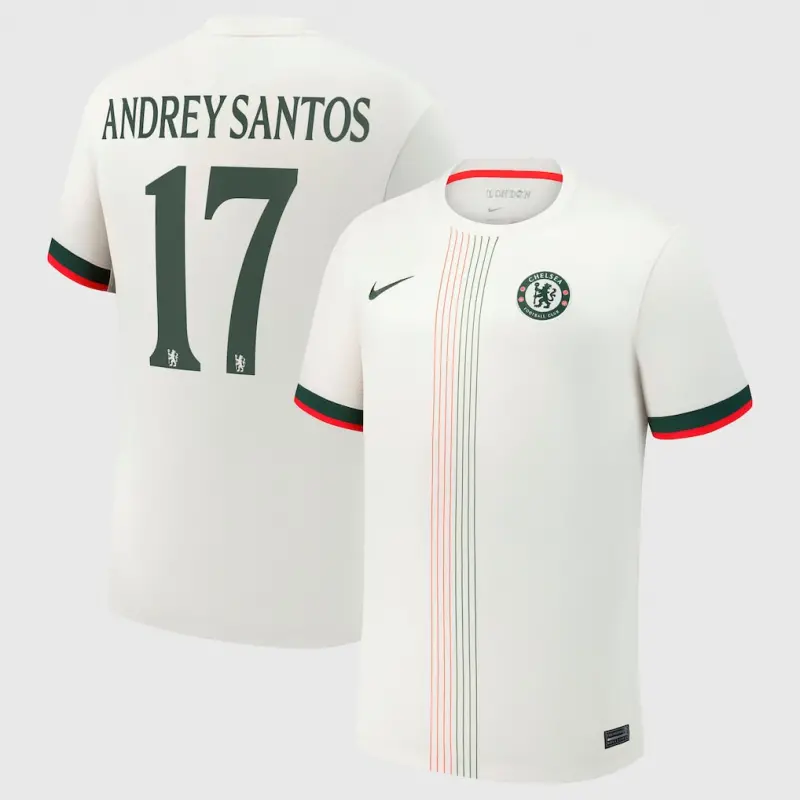 Chelsea chelsea cup nike auswärtsstadiontrikot 2025-26 mit andrey santos 17-aufdruck Trikot - Exklusive Chelsea Fußballbekleidung