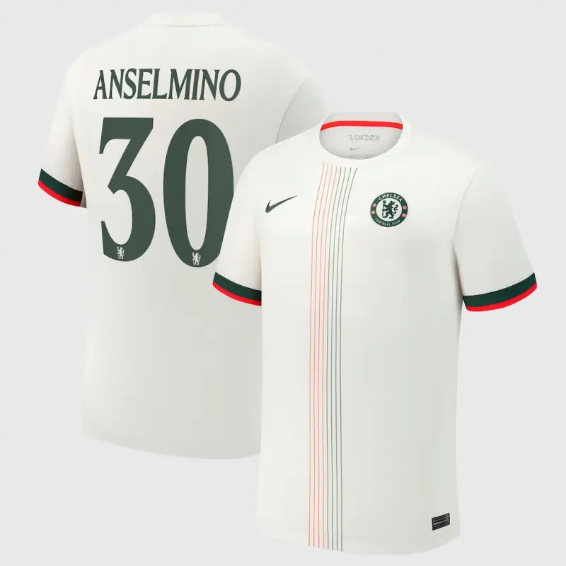 Chelsea chelsea cup nike auswärtsstadiontrikot 2025-26 mit anselmino 30-aufdruck Trikot - Exklusive Chelsea Fußballbekleidung