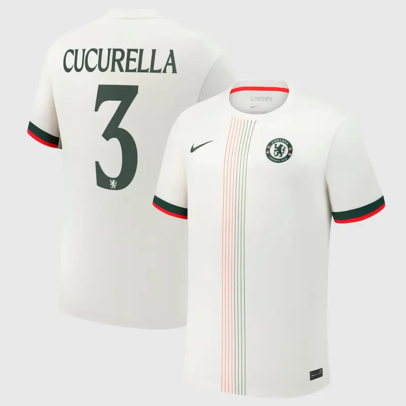 Chelsea chelsea cup nike auswärtsstadiontrikot 2025-26 mit cucurella 3-aufdruck Trikot - Exklusive Chelsea Fußballbekleidung