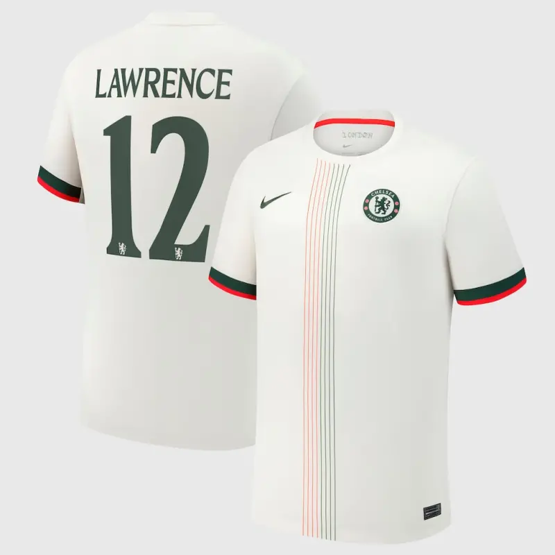 Chelsea chelsea cup nike auswärtsstadiontrikot 2025-26 mit lawrence 12-aufdruck Trikot - Exklusive Chelsea Fußballbekleidung