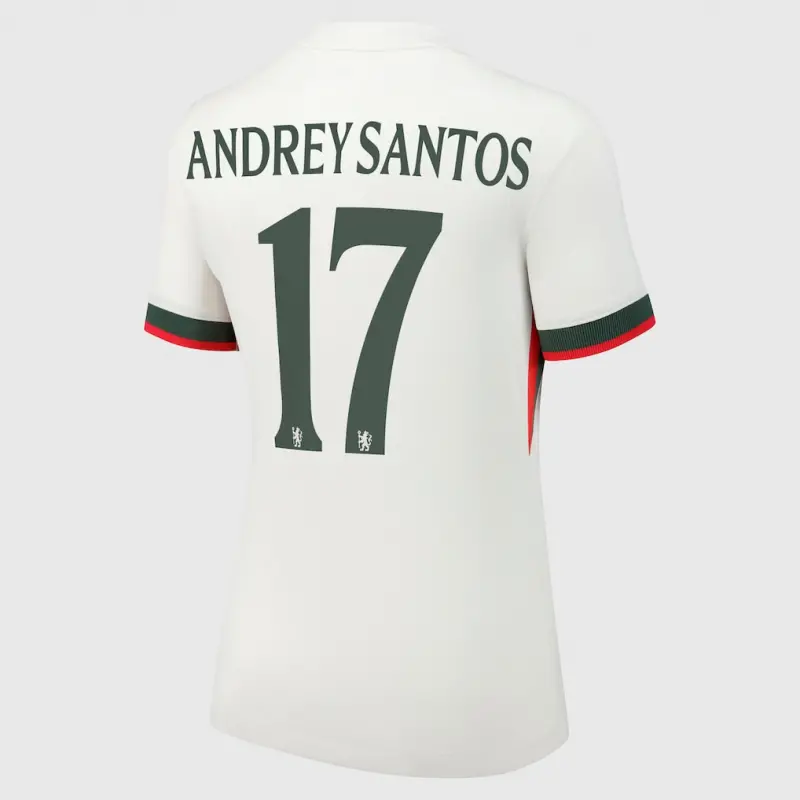Chelsea chelsea cup nike auswärtsstadiontrikot 2025-26 – damen mit andrey santos 17-aufdruck Trikot - Exklusive Chelsea Fußballbekleidung Chelsea chelsea cup nike auswärtsstadiontrikot 2025-26 – damen mit andrey santos 17-aufdruck Trikot - Exklusive Chelsea Fußballbekleidung