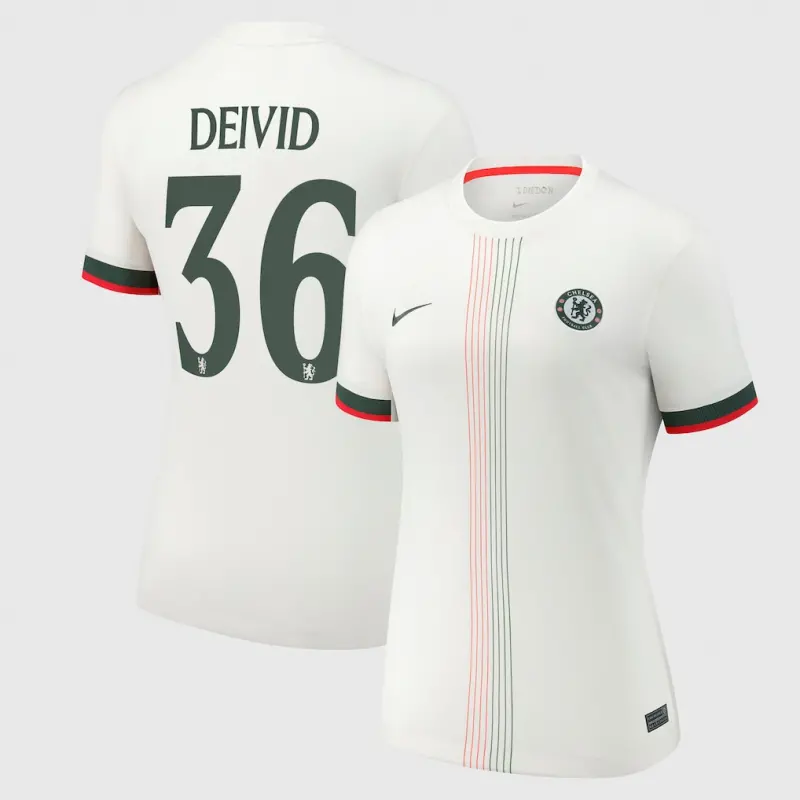 Chelsea chelsea cup nike auswärtsstadiontrikot 2025-26 – damen mit deivid 36-aufdruck Trikot - Exklusive Chelsea Fußballbekleidung