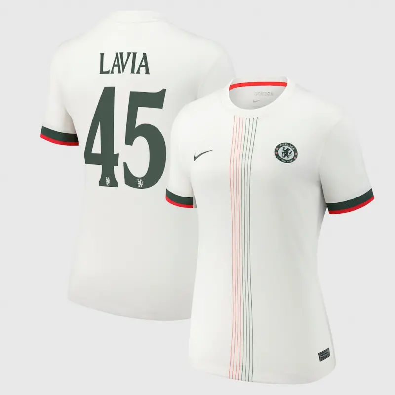 Chelsea chelsea cup nike auswärtsstadiontrikot 2025-26 – damen mit lavia 45-aufdruck Trikot - Exklusive Chelsea Fußballbekleidung
