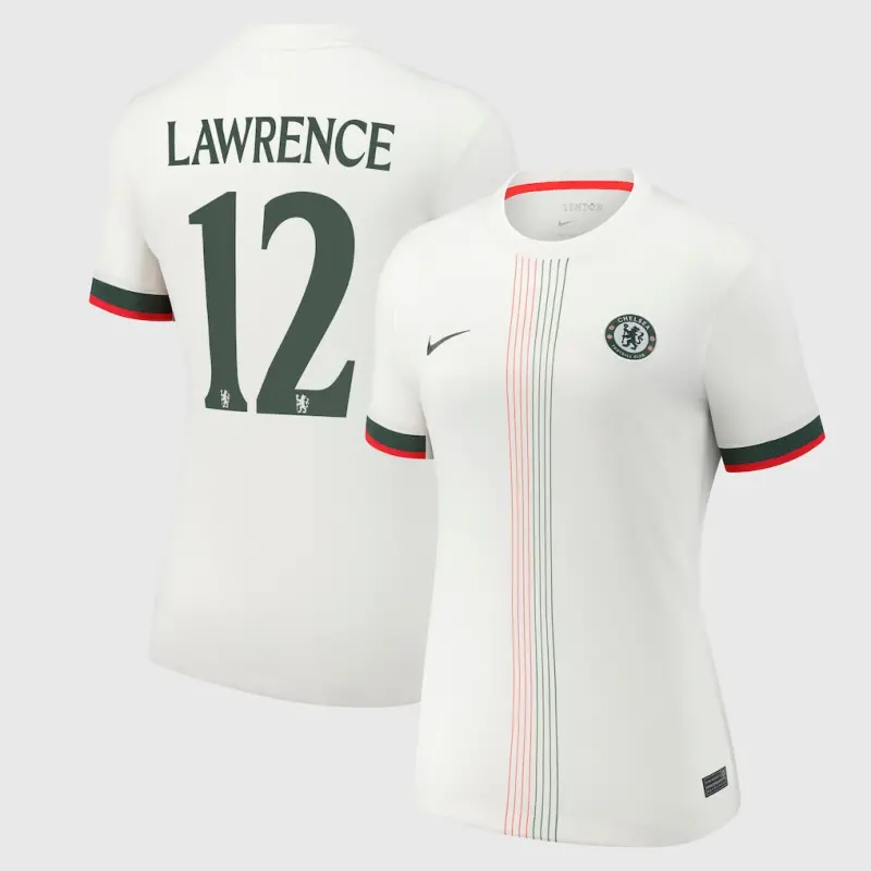 Chelsea chelsea cup nike auswärtsstadiontrikot 2025-26 – damen mit lawrence 12-aufdruck Trikot - Exklusive Chelsea Fußballbekleidung