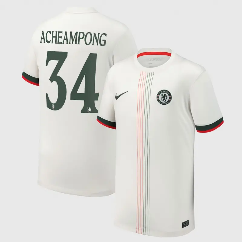Chelsea chelsea cup nike auswärtsstadiontrikot 2025-26 – jugendliche mit acheampong 34-aufdruck Trikot - Exklusive Chelsea Fußballbekleidung