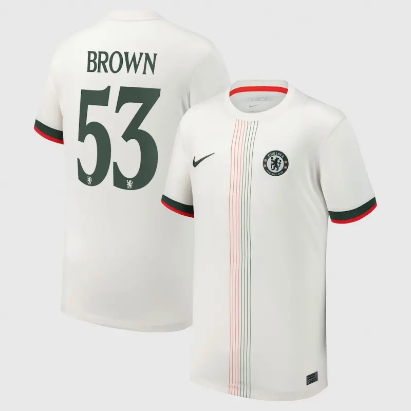 Chelsea chelsea cup nike auswärtsstadiontrikot 2025-26 – jugendliche mit aufdruck „braun 53“ Trikot - Exklusive Chelsea Fußballbekleidung