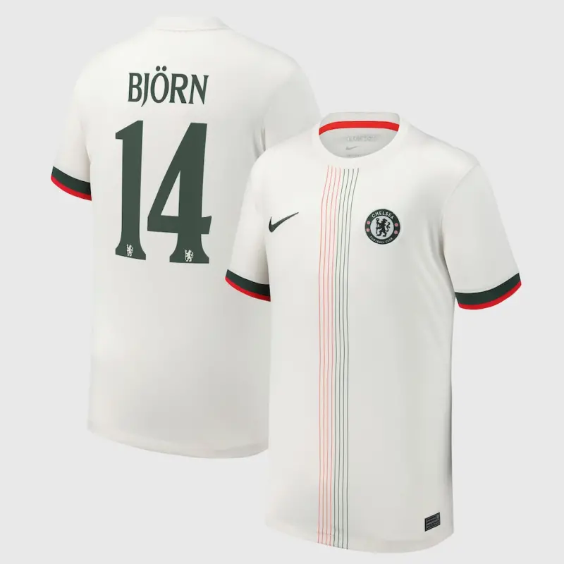 Chelsea chelsea cup nike auswärtsstadiontrikot 2025-26 – jugendliche mit björn 14-aufdruck Trikot - Exklusive Chelsea Fußballbekleidung