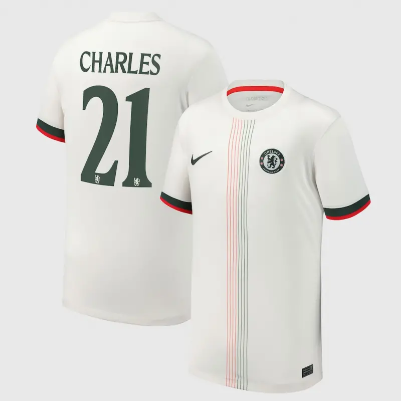 Chelsea chelsea cup nike auswärtsstadiontrikot 2025-26 – jugendliche mit charles 21-aufdruck Trikot - Exklusive Chelsea Fußballbekleidung