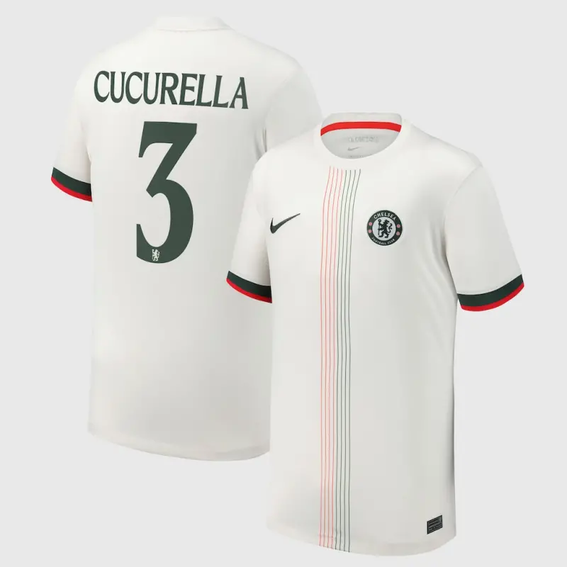 Chelsea chelsea cup nike auswärtsstadiontrikot 2025-26 – jugendliche mit cucurella 3-aufdruck Trikot - Exklusive Chelsea Fußballbekleidung