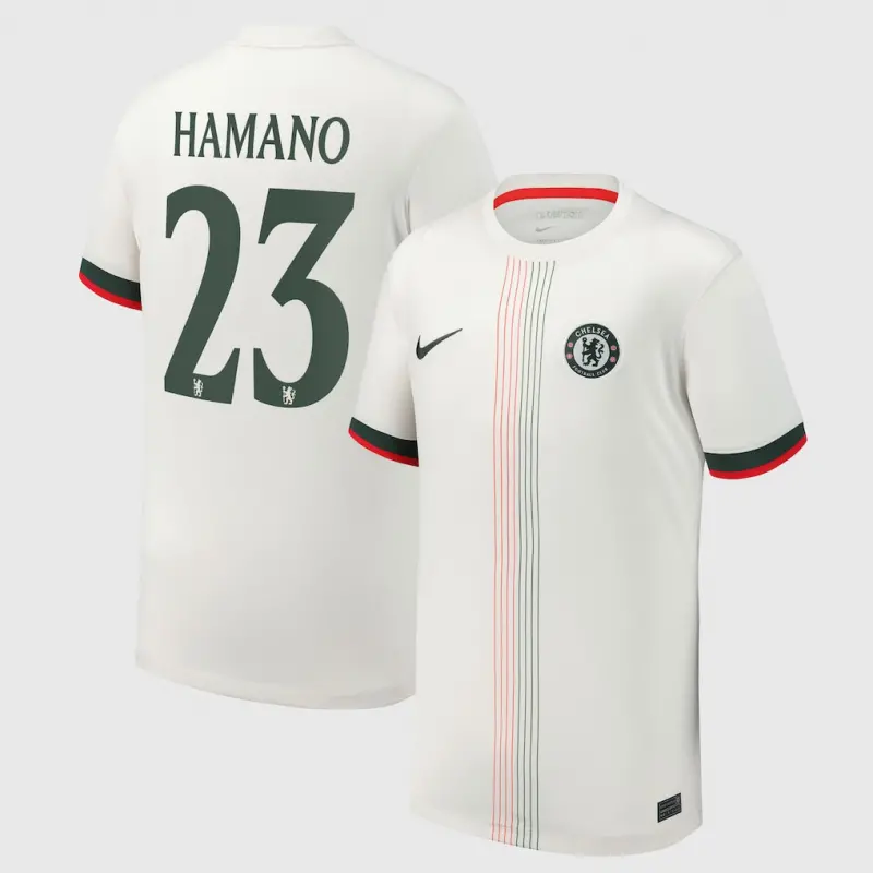 Chelsea chelsea cup nike auswärtsstadiontrikot 2025-26 – jugendliche mit hamano 23-aufdruck Trikot - Exklusive Chelsea Fußballbekleidung