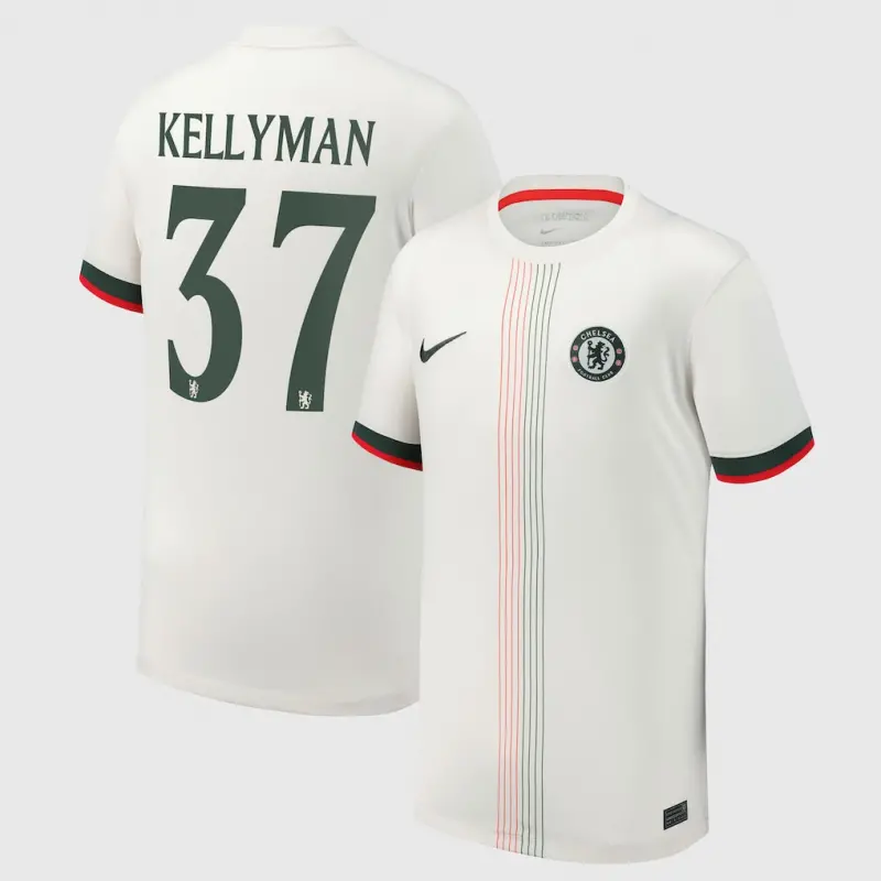 Chelsea chelsea cup nike auswärtsstadiontrikot 2025-26 – jugendliche mit kellyman 37-aufdruck Trikot - Exklusive Chelsea Fußballbekleidung