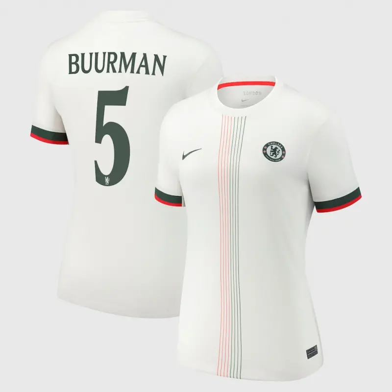 Chelsea chelsea cup nike away stadium shirt 2025-26 – damen mit buurman 5 aufdruck Trikot - Exklusive Chelsea Fußballbekleidung