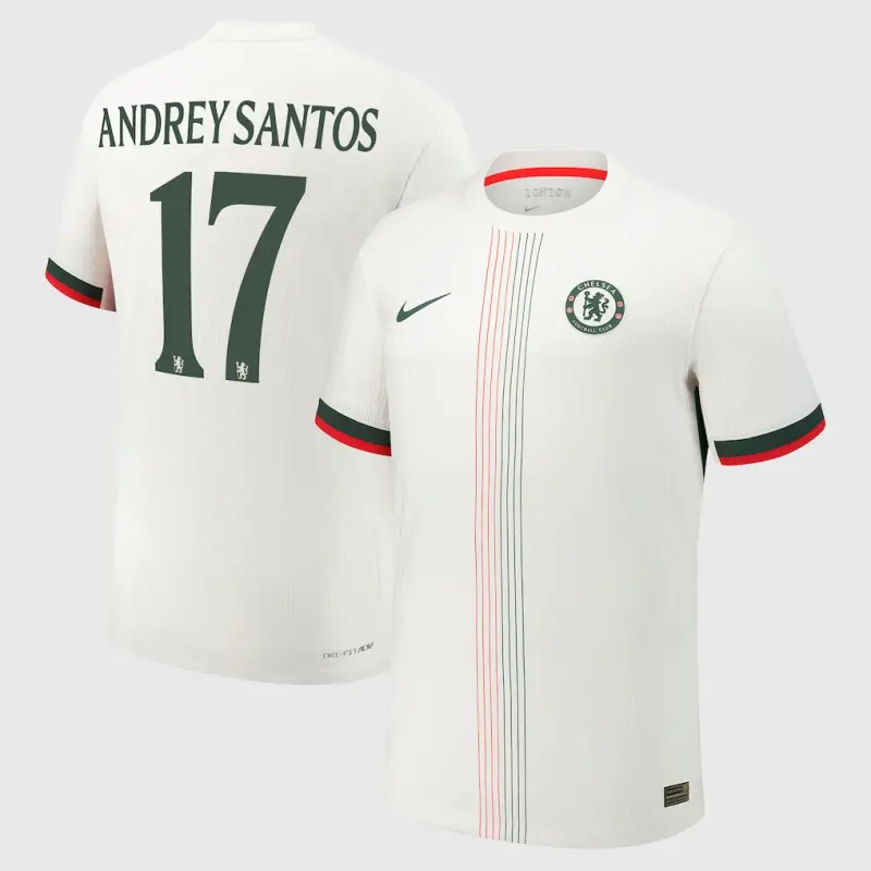 Chelsea chelsea cup nike dri-fit adv auswärtsspieltrikot 2025-26 mit andrey santos 17-aufdruck Trikot - Exklusive Chelsea Fußballbekleidung