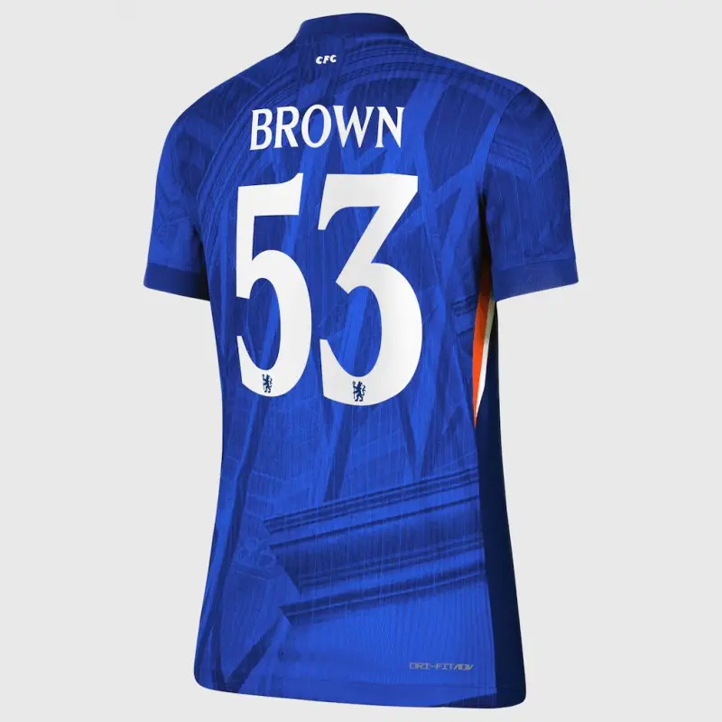 Chelsea chelsea cup nike dri-fit adv heimspieltrikot 2025-26 – damen mit aufdruck „braun 53“ Trikot - Exklusive Chelsea Fußballbekleidung Chelsea chelsea cup nike dri-fit adv heimspieltrikot 2025-26 – damen mit aufdruck „braun 53“ Trikot - Exklusive Chelsea Fußballbekleidung
