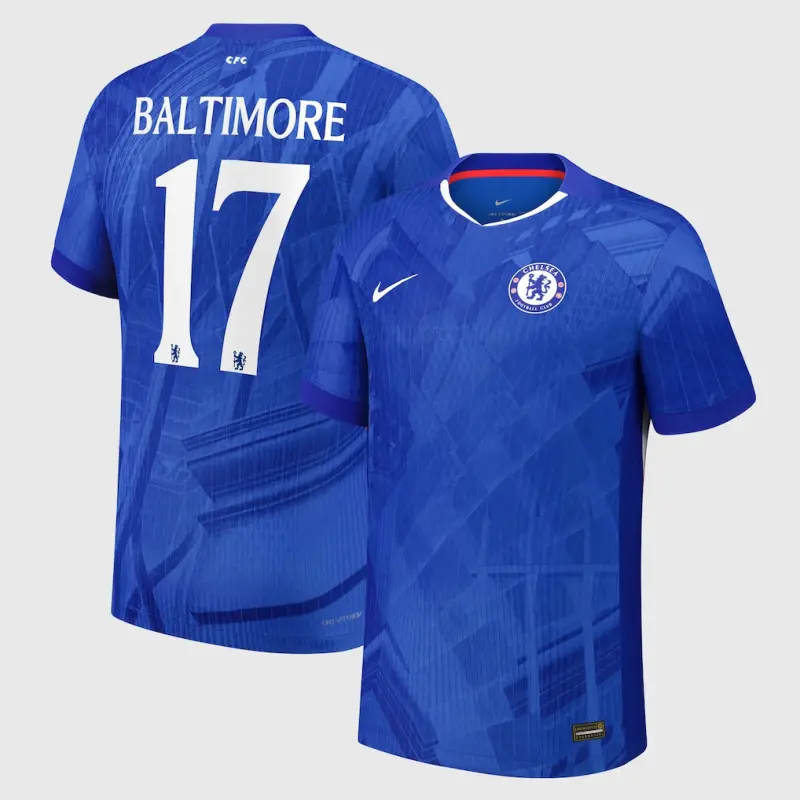 Chelsea chelsea cup nike dri-fit adv heimspieltrikot 2025-26 – jugendliche mit baltimore 17-aufdruck Trikot - Exklusive Chelsea Fußballbekleidung