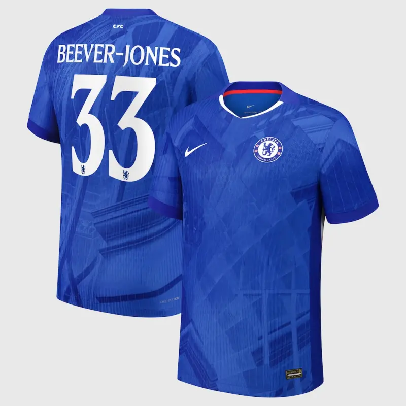 Chelsea chelsea cup nike dri-fit adv heimspieltrikot 2025-26 – jugendliche mit beever-jones 33-aufdruck Trikot - Exklusive Chelsea Fußballbekleidung