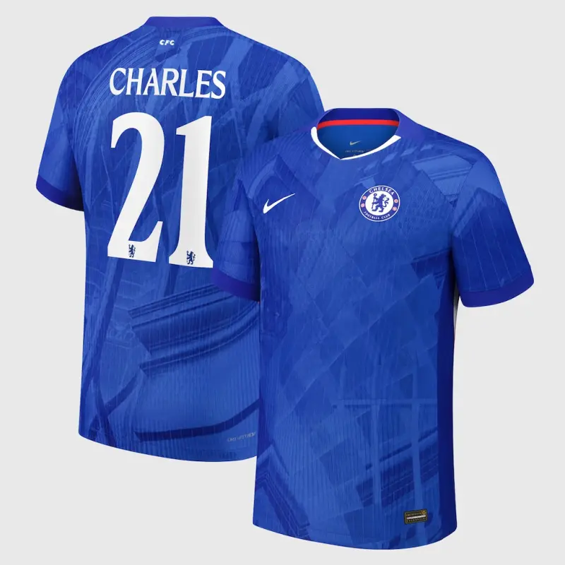 Chelsea chelsea cup nike dri-fit adv heimspieltrikot 2025-26 – jugendliche mit charles 21-aufdruck Trikot - Exklusive Chelsea Fußballbekleidung