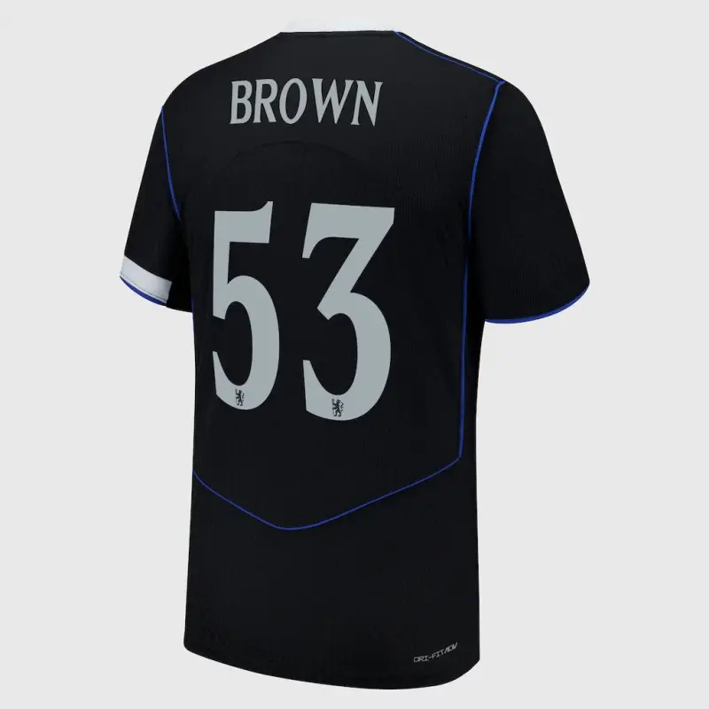 Chelsea chelsea cup nike drittes dri fit adv match shirt 2025-26 mit aufdruck „braun 53“ Trikot - Exklusive Chelsea Fußballbekleidung Chelsea chelsea cup nike drittes dri fit adv match shirt 2025-26 mit aufdruck „braun 53“ Trikot - Exklusive Chelsea Fußballbekleidung