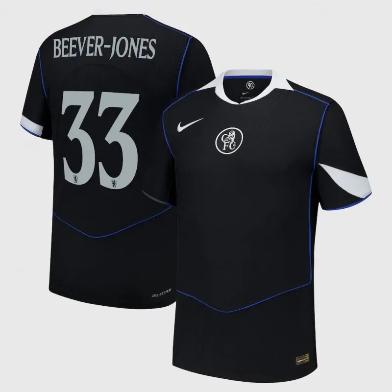 Chelsea chelsea cup nike drittes dri fit adv match shirt 2025-26 mit beever-jones 33 aufdruck Trikot - Exklusive Chelsea Fußballbekleidung