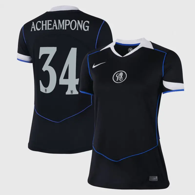 Chelsea chelsea cup nike drittes stadiontrikot 2025-26 – damen mit acheampong 34-aufdruck Trikot - Exklusive Chelsea Fußballbekleidung
