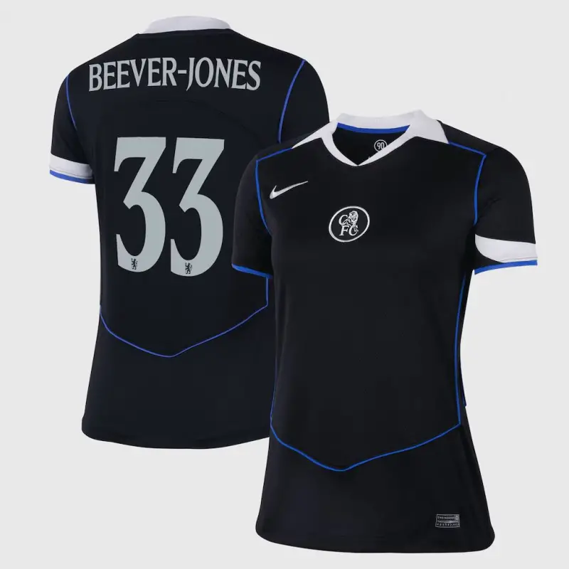 Chelsea chelsea cup nike drittes stadiontrikot 2025-26 – damen mit beever-jones 33-aufdruck Trikot - Exklusive Chelsea Fußballbekleidung