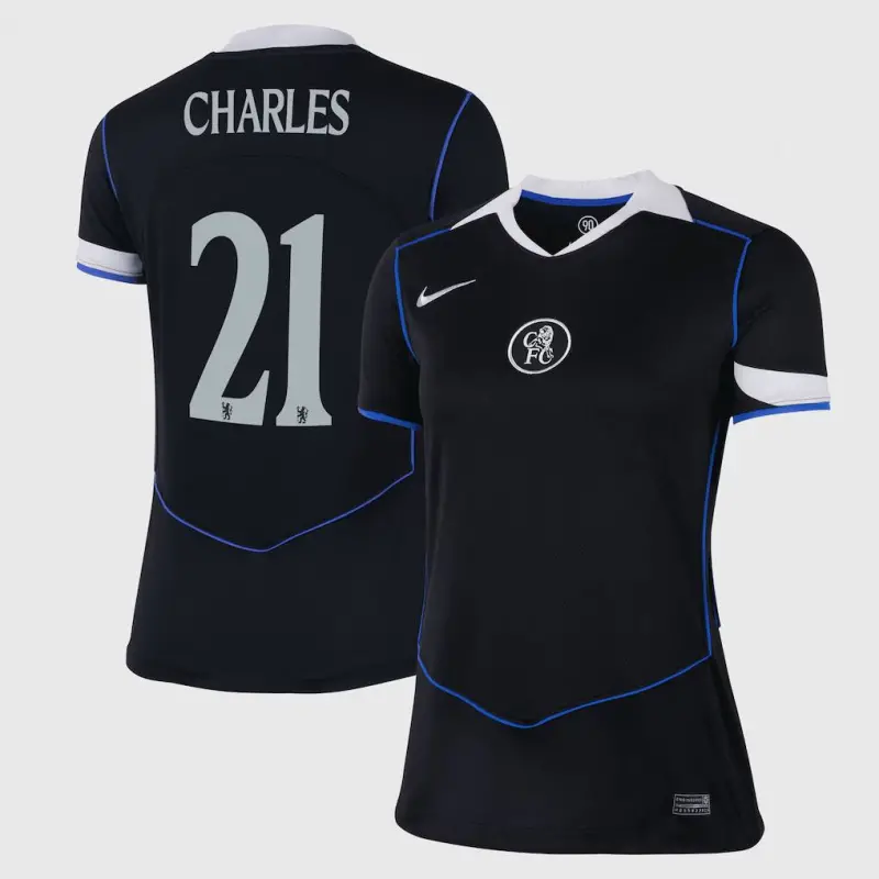 Chelsea chelsea cup nike drittes stadiontrikot 2025-26 – damen mit charles 21-aufdruck Trikot - Exklusive Chelsea Fußballbekleidung
