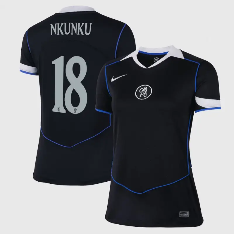 Chelsea chelsea cup nike drittes stadiontrikot 2025-26 – damen mit nkunku 18-aufdruck Trikot - Exklusive Chelsea Fußballbekleidung