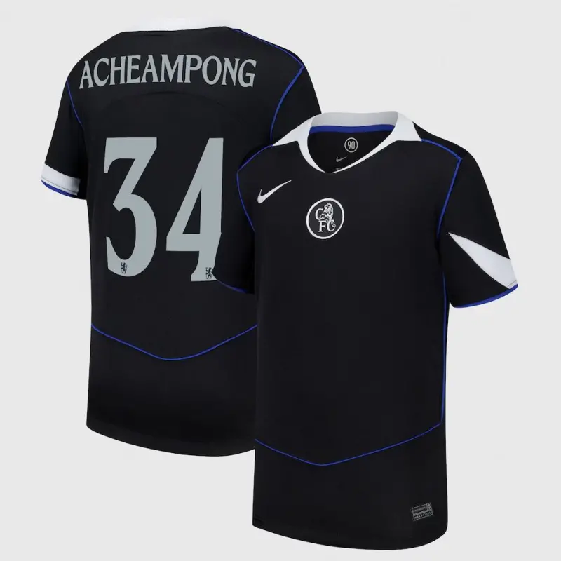 Chelsea chelsea cup nike drittes stadiontrikot 2025-26 – jugendliche mit acheampong 34-aufdruck Trikot - Exklusive Chelsea Fußballbekleidung