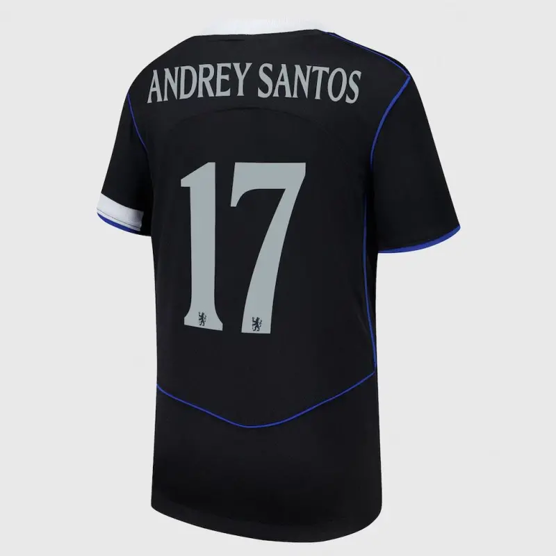 Chelsea chelsea cup nike drittes stadiontrikot 2025-26 – jugendliche mit andrey santos 17-aufdruck Trikot - Exklusive Chelsea Fußballbekleidung Chelsea chelsea cup nike drittes stadiontrikot 2025-26 – jugendliche mit andrey santos 17-aufdruck Trikot - Exklusive Chelsea Fußballbekleidung