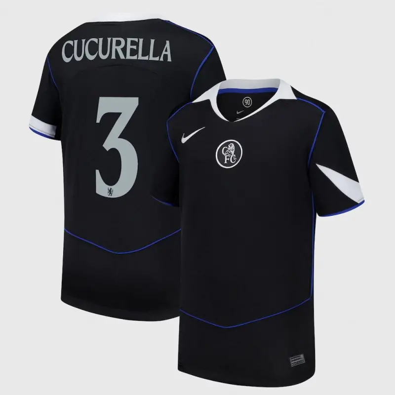 Chelsea chelsea cup nike drittes stadiontrikot 2025-26 – jugendliche mit cucurella 3-aufdruck Trikot - Exklusive Chelsea Fußballbekleidung
