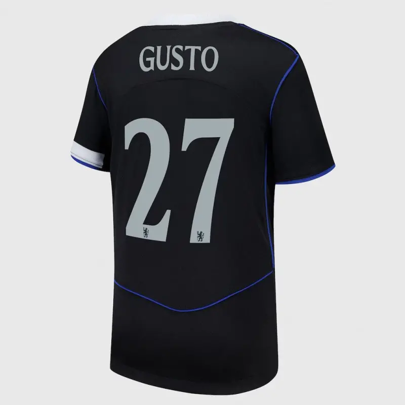 Chelsea chelsea cup nike drittes stadiontrikot 2025-26 – jugendliche mit gusto 27-aufdruck Trikot - Exklusive Chelsea Fußballbekleidung Chelsea chelsea cup nike drittes stadiontrikot 2025-26 – jugendliche mit gusto 27-aufdruck Trikot - Exklusive Chelsea Fußballbekleidung