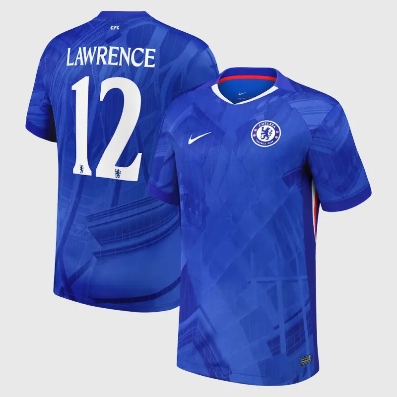Chelsea chelsea cup nike heimstadion-trikot 2025-26 mit lawrence 12-aufdruck Trikot - Exklusive Chelsea Fußballbekleidung