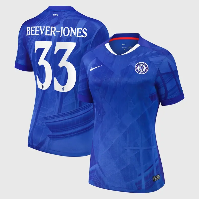 Chelsea chelsea cup nike heimstadion-trikot 2025-26 – damen mit beever-jones 33-aufdruck Trikot - Exklusive Chelsea Fußballbekleidung