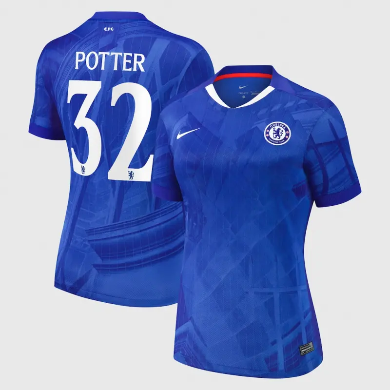 Chelsea chelsea cup nike heimstadion-trikot 2025-26 – damen mit potter 32-aufdruck Trikot - Exklusive Chelsea Fußballbekleidung