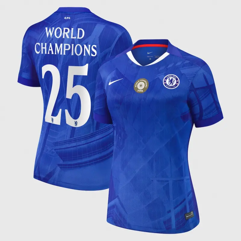 Chelsea chelsea cup nike heimstadion-trikot 2025-26 – damen mit weltmeister-25-aufnäher auf der brust Trikot - Exklusive Chelsea Fußballbekleidung