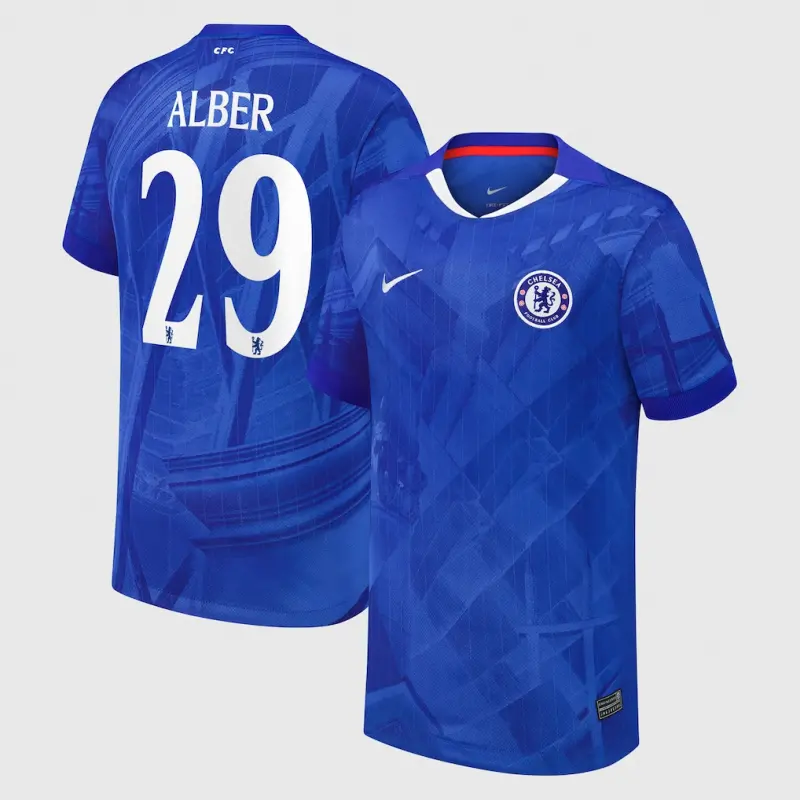 Chelsea chelsea cup nike heimstadion-trikot 2025-26 – jugendliche mit alber 29-aufdruck Trikot - Exklusive Chelsea Fußballbekleidung