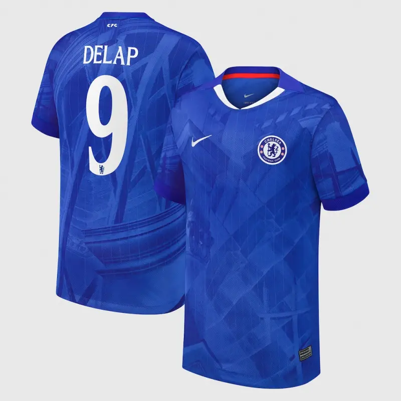 Chelsea chelsea cup nike heimstadion-trikot 2025-26 – jugendliche mit delap 9-aufdruck Trikot - Exklusive Chelsea Fußballbekleidung