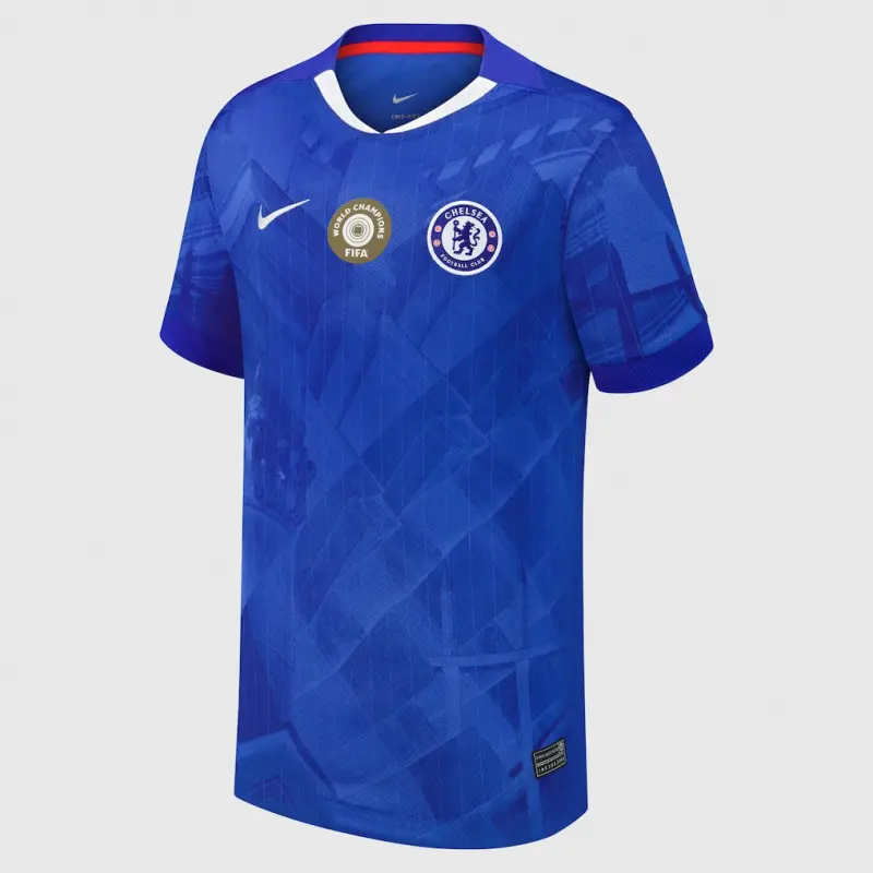Chelsea chelsea cup nike heimstadion-trikot 2025-26 – jugendliche mit weltmeister-25-brustabzeichen Trikot - Exklusive Chelsea Fußballbekleidung