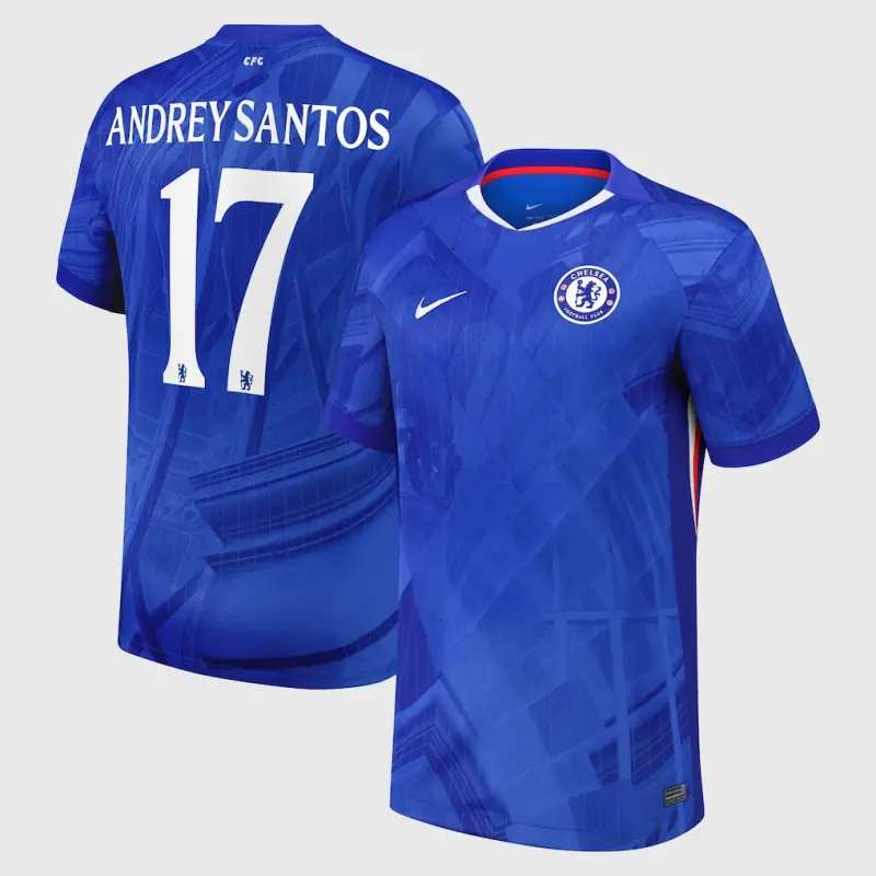 Chelsea chelsea cup nike heimstadiontrikot 2025-26 mit andrey santos 17-aufdruck Trikot - Exklusive Chelsea Fußballbekleidung