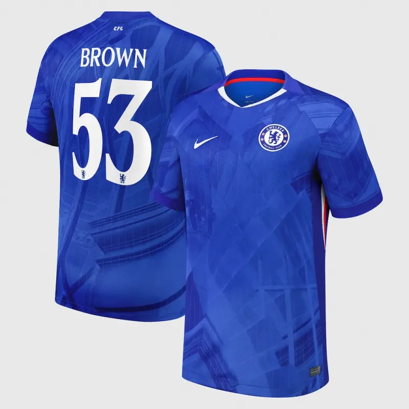 Chelsea chelsea cup nike heimstadiontrikot 2025-26 mit aufdruck „brown 53“ Trikot - Exklusive Chelsea Fußballbekleidung