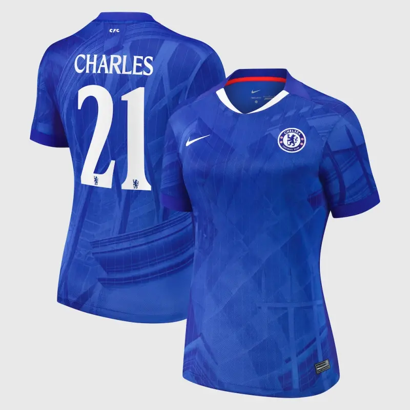 Chelsea chelsea cup nike heimstadiontrikot 2025-26 – damen mit charles 21-aufdruck Trikot - Exklusive Chelsea Fußballbekleidung