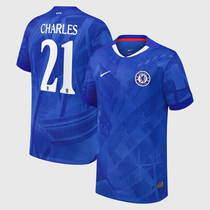 Chelsea chelsea cup nike heimstadiontrikot 2025-26 – jugendliche mit charles 21-aufdruck Trikot - Exklusive Chelsea Fußballbekleidung