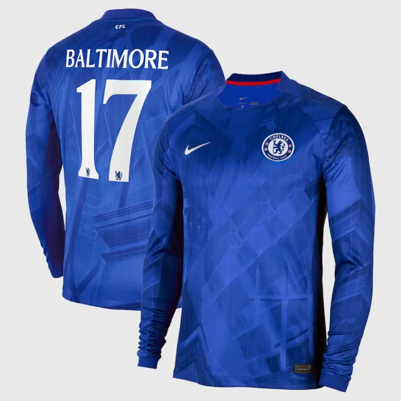 Chelsea chelsea cup nike home stadium langarmtrikot 2025-26 mit baltimore 17-aufdruck Trikot - Exklusive Chelsea Fußballbekleidung
