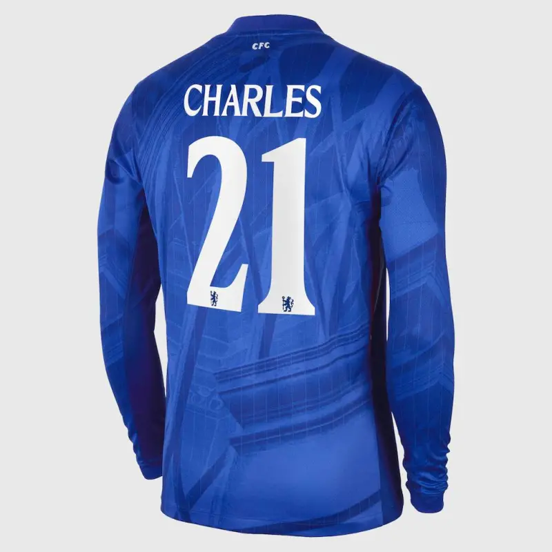 Chelsea chelsea cup nike home stadium langarmtrikot 2025-26 mit charles 21-aufdruck Trikot - Exklusive Chelsea Fußballbekleidung Chelsea chelsea cup nike home stadium langarmtrikot 2025-26 mit charles 21-aufdruck Trikot - Exklusive Chelsea Fußballbekleidung