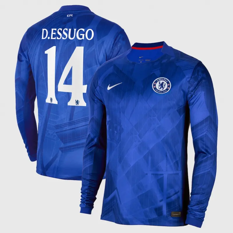 Chelsea chelsea cup nike home stadium langarmtrikot 2025-26 mit d.essugo 14 aufdruck Trikot - Exklusive Chelsea Fußballbekleidung