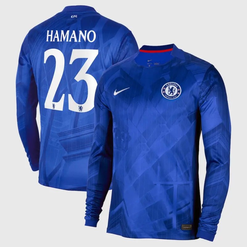 Chelsea chelsea cup nike home stadium langarmtrikot 2025-26 mit hamano 23-aufdruck Trikot - Exklusive Chelsea Fußballbekleidung