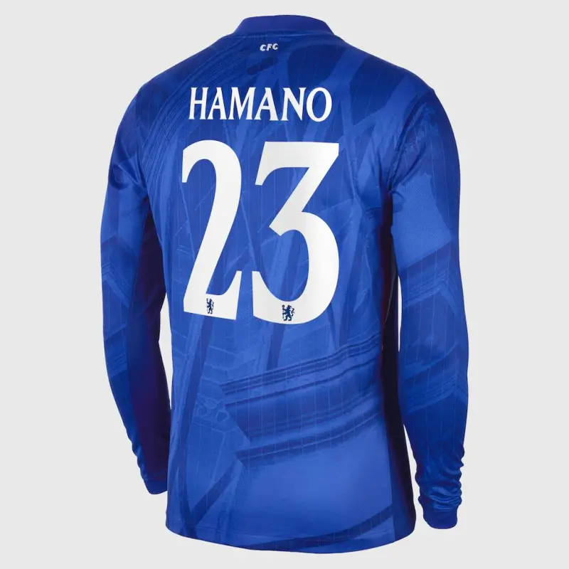 Chelsea chelsea cup nike home stadium langarmtrikot 2025-26 mit hamano 23-aufdruck Trikot - Exklusive Chelsea Fußballbekleidung Chelsea chelsea cup nike home stadium langarmtrikot 2025-26 mit hamano 23-aufdruck Trikot - Exklusive Chelsea Fußballbekleidung