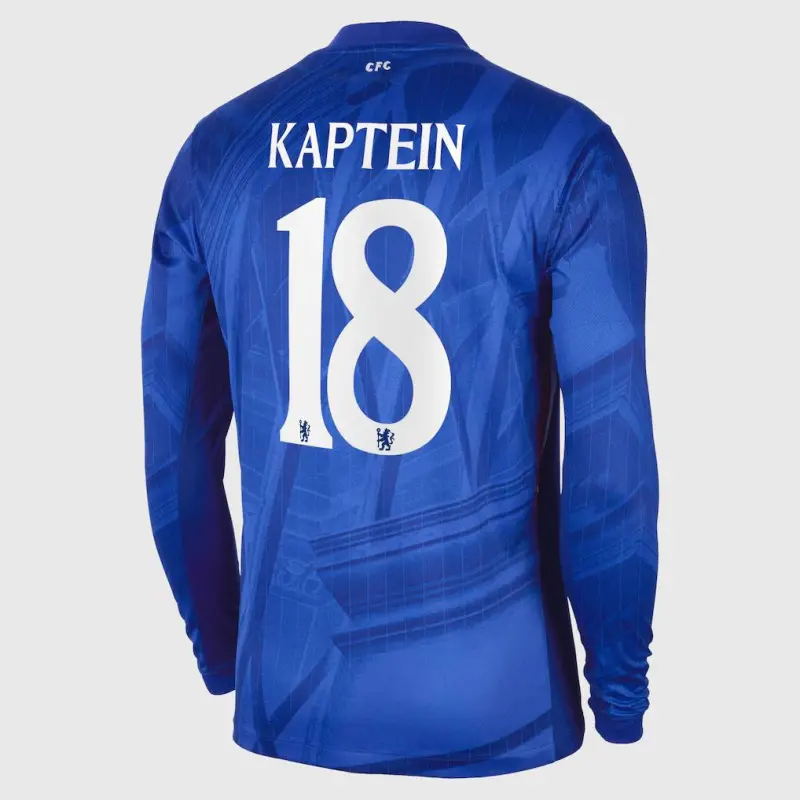 Chelsea chelsea cup nike home stadium langarmtrikot 2025-26 mit kaptein 18-aufdruck Trikot - Exklusive Chelsea Fußballbekleidung Chelsea chelsea cup nike home stadium langarmtrikot 2025-26 mit kaptein 18-aufdruck Trikot - Exklusive Chelsea Fußballbekleidung