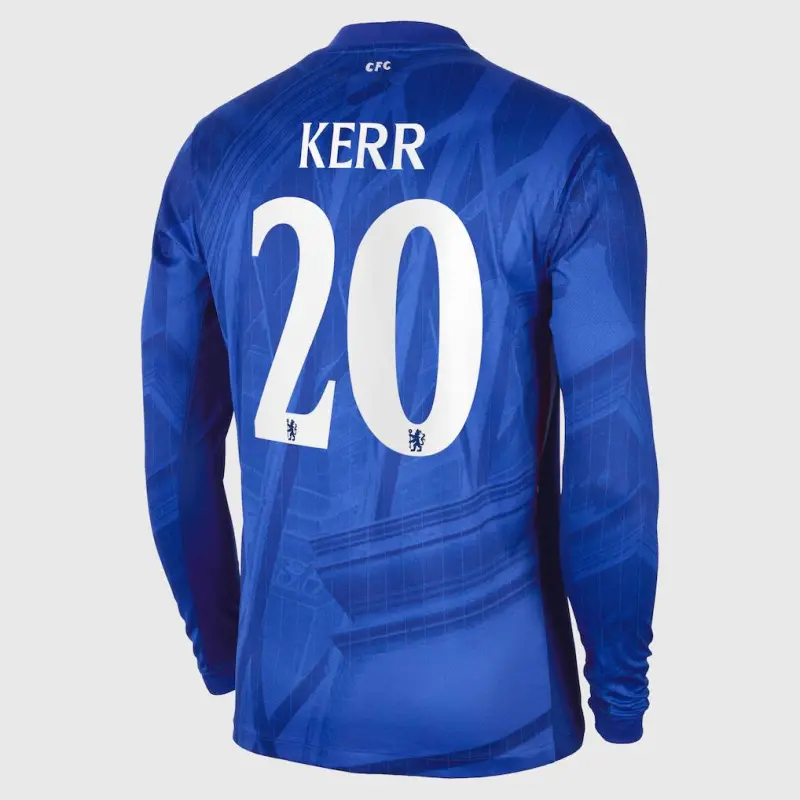 Chelsea chelsea cup nike home stadium langarmtrikot 2025-26 mit kerr 20-aufdruck Trikot - Exklusive Chelsea Fußballbekleidung Chelsea chelsea cup nike home stadium langarmtrikot 2025-26 mit kerr 20-aufdruck Trikot - Exklusive Chelsea Fußballbekleidung
