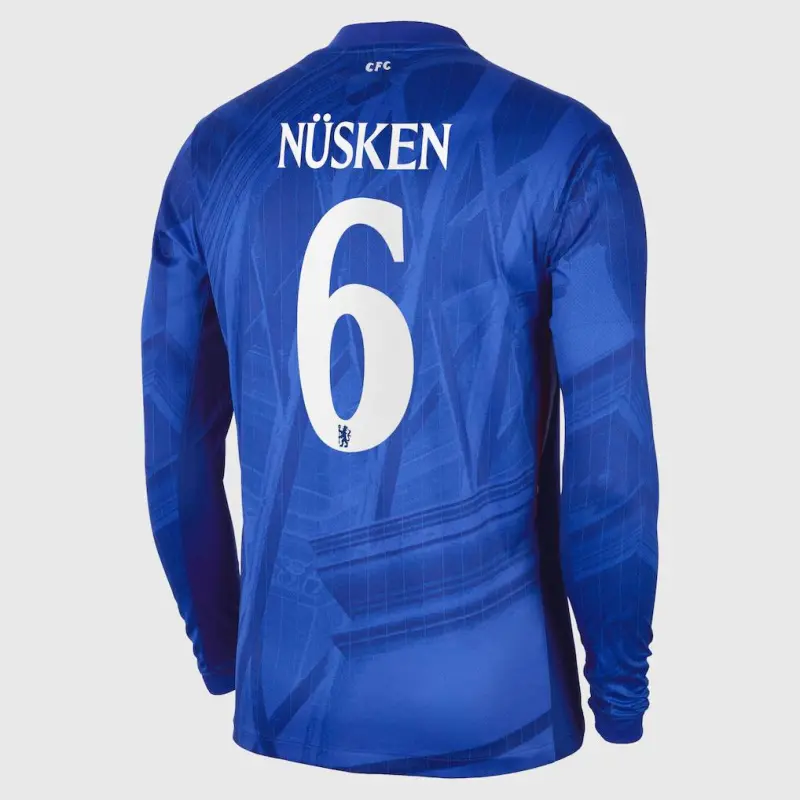 Chelsea chelsea cup nike home stadium langarmtrikot 2025-26 mit nüsken 6-aufdruck Trikot - Exklusive Chelsea Fußballbekleidung Chelsea chelsea cup nike home stadium langarmtrikot 2025-26 mit nüsken 6-aufdruck Trikot - Exklusive Chelsea Fußballbekleidung